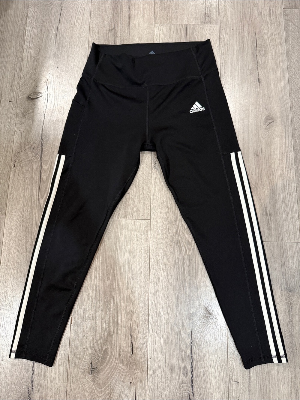 Adidas Black 3-Stripes Performance Leggings